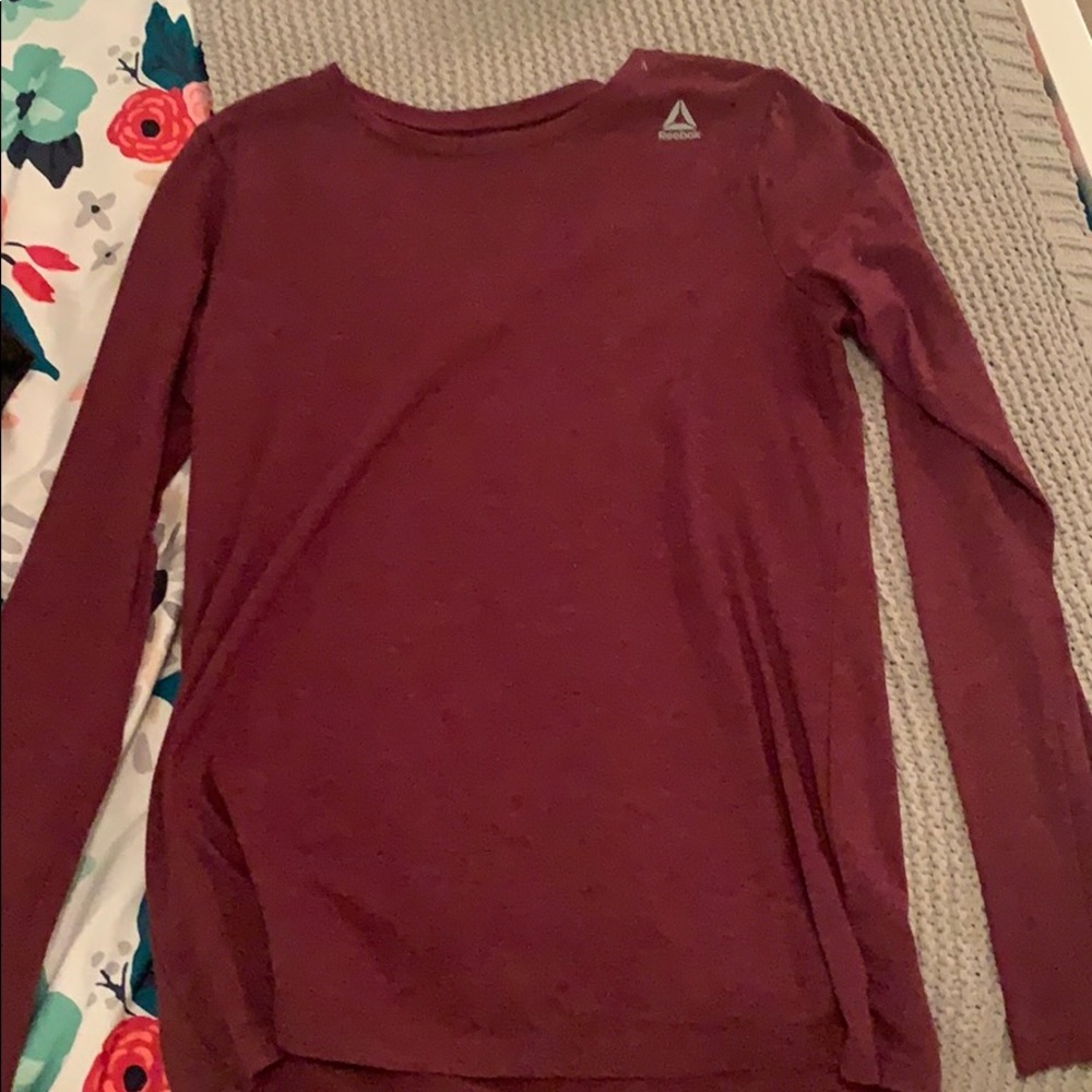 Maroon Long sleeve Reebok shirt